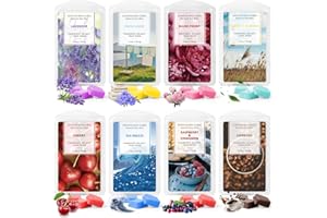 LA BELLEFÉE Cubos de Cera Perfumadas Aromáticos Cera de Soja Derretidos Fragancias Aromaterapia Set de Regalo 8 DIY
