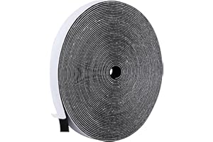 AOYINFE 10M Dichtungsband Selbstklebend 10mm(B) x1.5mm(D) für Türen Fenster Schaumstoffband Türdichtung Fenster, Gummidichtung für Kollision Siegel Lärm Schalldämmung Schwarz(1 Rollen je 10M lang)