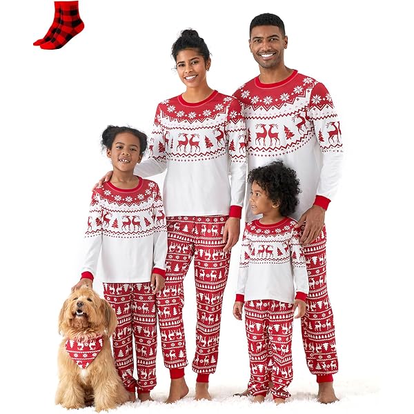 Pyjama Famille Noël Une Pièce En Flanelle - Avec Capuche Et Fermeture éclair - Taille Bébé, Enfant, Adulte - Rouge Et Vert
