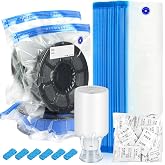 Aolso 3D Filament Storage Bags, 30 Vacuum Filament Bags with Automatic Pump (34 x 30 cm), 30 Desiccants and 6 Clips, Reusable