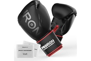 PROIRON Guanti Boxe, Guanti da Boxe 8, 10, 12, 14 oz Guantoni da allenamento uomo e donna Guanti MMA,Muay Thai, Kickboxing, Allenamento, Palestra e Pugni-Con Deodorante