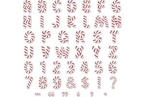 FACCITO 176 Letras de Bastón de Caramelo de Tablón de Anuncios Navidad 4,3 Pulgadas Recortes de Letras de Alfabeto Números y Símbolos para Hogar Aula Fiesta Cumpleaños Escuela Decoración (Rojo Blanco)