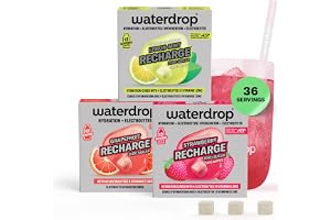 waterdrop MICRODRINK Lyte Mix – Sockerfria elektrolyter för sport – 36 droppkuber med magnesium, kalcium, natrium + zink – Hy