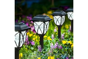 GIGALUMI Solcellslampor utomhus vattentäta, 6-pack LED solträdgårdslampor, solcellslampor för utomhusbruk, trädgårdsdekoratio
