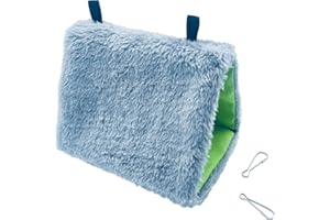 PEZEEU Amaca Uccelli Pet Nido Inverno Caldo Appeso Grotta Gabbia Peluche Happy Hut Letto Tenda Giocattolo per Pappagalli Cuccia da Appendere per Gabbia