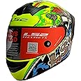 LS2 Helmets - FF352 Rookie - Hipst - Gloss Yellow | Single Clear Visor | Sharp 4 Star Rated | ECE and ISI Certified | Full Face Helmet | with Anti Fog Lens | Large - 580 MM