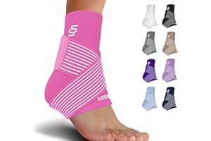 SS SLEEVE STARS Sleeve Stars Chevillère de Maintien Sport - Noir, Chevillère Entorse I Attelle Cheville Entorse I Tendinite Tendon d’Achille I Chevillière Ligamentaire, Strapping, Compression pour Homme et Femme