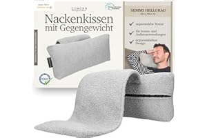BlezLiving dutch authentic Cohoso® Nackenkissen mit Gegengewicht - Ergonomisches Nackenstützkissen, Nackenrolle Kissen Halbrund für Sessel, Höhenverstellbares Neck Pillow, Kopfstütze Sofa Couch
