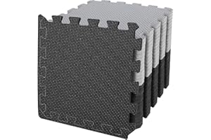 ‎BEAUTYOVO Bodenschutzmatte Fitness Set [31x31cm], 24/36/48 Puzzlematte, EVA Sportmatte Fitnessmatte Rutschfest, Bodenmatte für Fitnessraum&Fitnessgerät, Fallschutzmatten Outdoor&Pool Unterlegmatte