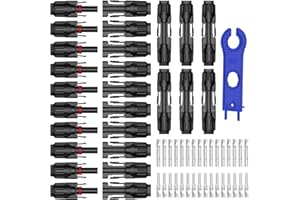 WANGLAISM Stecker Männlich/Weiblich Solarpanel Steckverbinder, 6 Paar Solarpanel Stecker, mit 1Pcs Schraubenschlüssel, Leicht zu Zerlegen und Zusammenzubauen Solarstecker für Photovoltaik Solarkabe (16)