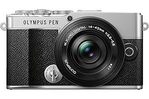 Olympus Pen E-P7 Kamera-Kit, 20-MP-Sensor, neigbarer HD LCD-Bildschirm, 4K-Video, Wi-Fi, Farb- und Monochromprofilsteuerung, 