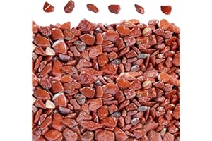 ideayard 2 lb(900g) Red Jasper Crystal Chips Stone, 7-9mm Natural Irregular Healing Crystal and Gemstones, Tumbled Stones for Plants Succulent, Garden, Fish Tank Decoration