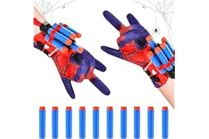 VENDOS Gant de Lanceur pour Spiderman, 2 Set Gants de Lanceur Spiderman Jouets de Poignet Lanceur de Héros Gant de Cosplay en Plastique pour Enfants Gants Spiderman Jouets éducatifs pour Enfants (B)
