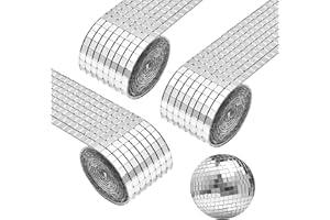 Mosaique Miroir ZHSIHAI 4800 PCS Mini Carreaux Mosaïque Carrés Verre Carreaux de Mosaïque Miroir en Verre Autocollant Mosaique Verre Verre Carreaux de Mosaïque Miroir Roll pour DIY Disco Party Decor