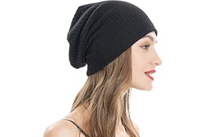 ZLYC Jersey Bonnets Mince Bonnet de Nuit pour Femme Homme