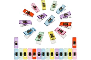 Pinces à tissu, paquet de 30, Alternative aux épingles pour maintenir les couches de tissu ensemble, maintenir les coutures du tissu fermement ensemble, Accessoires pour machine à coudre, Multi-usages