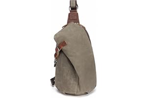 AOTIAN Waterproof Waxed Canvas Men's and Women's Small Sling Bags Backpacks For Hiking Biking Travel Outdoor Casual Chest Bags
