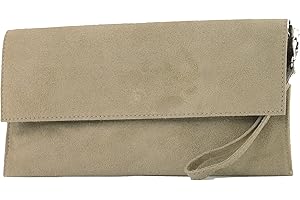 modamoda de T151 Damen Wildleder Rauleder Clutch Umhängetasche Abendtasche handmade in Italy