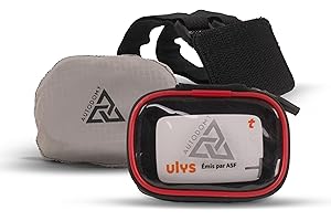 Autodomy Brassard Badge Telepeage Moto Imperméable | Support Badge Telepeage Moto Gagnez du Temps au Péage | Etui Télépas en Néoprène Installation Rapide et Facile (Small)