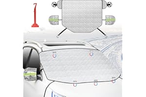 Oziral Auto Scheibenabdeckung Winter 5 Magnet Scheibenabdeckung Frontscheibenabdeckung Sonnenschutz Windschutzscheibenabdeckung Anti Frost Staub Sonnenstrahle für Scheibenwischer UV-Schutz 147*120cm