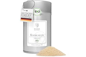 ‎BOOMERS GOURMET Boomers Gourmet - BIO Knoblauchpulver I Knoblauch granuliert I Knoblauch Pulver fein - Gewürzdose 11,5 cm - 120 g