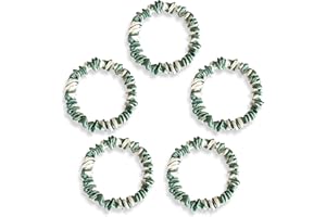 Townssilk Skinnie Lot de 5 chouchous en soie de mûrier 100 % pure 22 mommes pour femme Vert carreaux