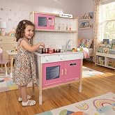 Toysilla Led'li Pembe Ahşap &Ccedil;ocuk Mutfak Seti