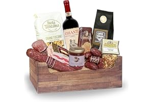 Cesti Natalizi Speciale Italia – Cesto Natalizio Gastronomico Toscana e Dintorni, Confezione Regalo Natale con Prodotti Alimentari Tipici della Regione Toscana, 10 pezzi