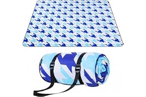 Diveblues Couverture de Pique-Nique XXL, Imperméable sans Sable, Couverture de Plage Portable et Lavable, Couverture de Camping Légère, Compacte et Pliable avec Sangle de Transport, 200x200cm