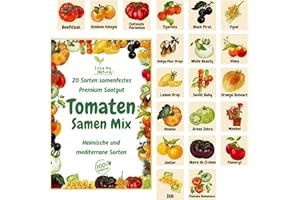 Tomaten Samen Set – 20 Sorten Tomatensamen alte Sorten für Garten, Balkon & Gewächshaus | Love my Nature Saatgut für aromatische Tomatenvielfalt – ideal als Geschenk