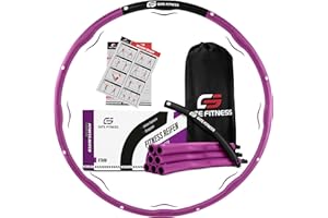 ‎GATE FITNESS GATE FITNESS Hula Hoop Reifen Erwachsene und Kinder zum Abnehmen [1,2kg / 1,5kg / 2kg] | 6 bis 8 Segmente Hoola Reifen mit Wellendesign | Anfänger & Fortgeschrittene | Fitnessreifen mit Schaumstoff