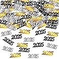 KatchOn, Gold and Silver 2025 Confetti - Pack of 500 | New Years Confetti 2025, New Years Table Decorations | 2025 Table Confetti for New Years Eve Party Supplies 2025 | New Years Eve Confetti 2025