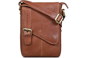 ROYALZ "Louisiana Leder Umhängetasche Klein für Männer Herren Ledertasche Mini Seitentasche Vintage Look Tasche zum Umhängen