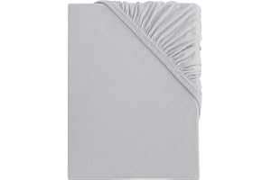 ‎S.OLIVER s.Oliver Spannbettlaken 90x200-100x200 cm- 100% Baumwolle, Matratzenhöhe bis 25 cm, besonders weich & angenehm, Spannbetttuch hellgrau