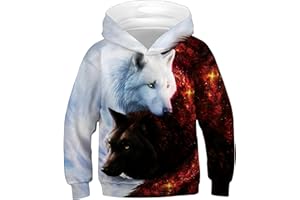 Ocean Plus Niños Sudaderas con Capucha Cool Pullover para Niños Niñas Adolescente Camiseta de Manga Larga