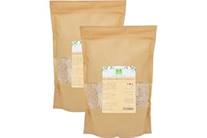 ‎GREEN ESSENCE Flohsamenschalen 1 kg (2X500g) - natürliche Ballaststoffe von der Grünen Essenz - Flohsamenschalen gemahlen - vegan - Low Carb - Ballaststoffreich - ohne Zusätze - Ersatz für Mehl in Keto-Diät