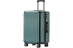 Münicase M816 TSA-Schloss Koffer Reisekoffer Trolley Kofferset Hardschale Boardcase (Dunkelgreen, Großer Koffer)