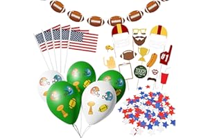Dekotalent® XXL Super Bowl American Football NFL Dekoration Deko Set über 100 Teile, Luftballons, Girlande, Konfetti UVM.