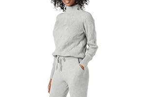 Amazon Essentials Damen Langarm-Pullover Für Den Winter, Soft-Touch-Zopfmuster Mit Trichterausschnitt