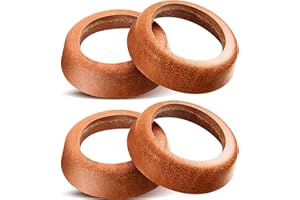 Photect 4-Piece Piston Cuff for Swing Pump, Garden Pump, Hand Pump - Type 75 Leather Cuff Handle - Spare Parts - Brown