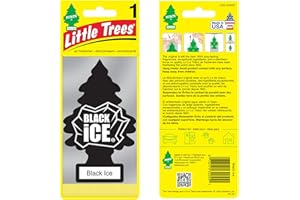 Little Trees Air Freshener Tree MTR0004 Black Ice Fragrance For Car Home Boat Caravan - Single Pack