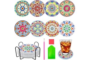 SUNMIKE Regalo Bambina 9 10 11 12 Anni, Diamond Painting Kit Sottobicchiere Mandala Regali Ragazza 8-12 Anni Femmina Fai da Te Giochi Bambina 8 9 10 11 Anni Idee Regalo Compleanno Ragazze Adolescente Adulto