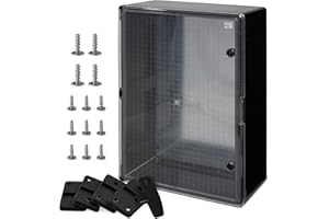 BOXEXPERT Caja de distribución exterior IP65 ABS plástico 800 x 600 x 260 mm serie Fleet impermeable armario de pared armario industrial carcasa vacía negro