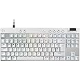 Logitech G PRO X TKL RAPID Tenkeyless Wired Gaming Keyboard With Magnetic Analog Switches, Rapid Trigger Mode, Adjustable Actuation, and Customisable RGB Lighting, QWERTY UK English Layout - White