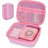 Hikkon Children's Camera Case for HiMont/Greenkinder/Camclid/Letshaha,Portable Organizer Bag for Kids Camera (Case Only) - Pi