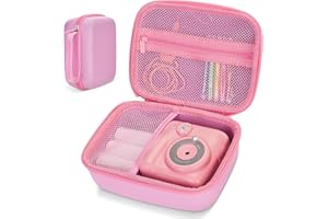 Hikkon Estuche para cámara Infantil para HiMont/GREENKINDER/CAMCLID/LETSHAHA,Bolsa Organizadora Portátil para Cámara Infantil (Sólo Funda) - Rosado