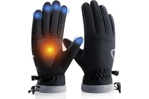 ‎PULIOU PULIOU Handschuhe Herren Damen Winter Thermo Fahrradhandschuhe Warme Winterhandschuhe Winddichte Touchscreen Laufhandschuhe Sporthandschuhe zum Laufen Radfahren Klettern