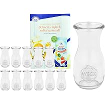 MamboCat Weckgläser Set – 8x Saftflaschen 530 Ml, Ohne Deckel, Inkl. Rezeptheft Für Einmachen & Dekorieren.