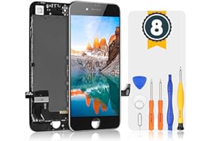 bokman Display Reparaturset kompatibel mit Schwarz iPhone 8 (inkl. Glas, Retina LCD, Touchscreen), Passendes Profi-Werkzeugset enthalten