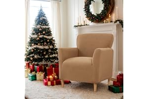 LiveGo Housse de Fauteuil Ultra-Élastique en Tricot avec Accoudoirs, Housse de Protection pour Canapé et Fauteuil de Salon Contre Taches, Poils, Facile à Installer